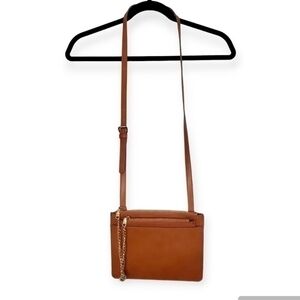 Forever 21 Crossbody Double Pouch Bag in Cognac